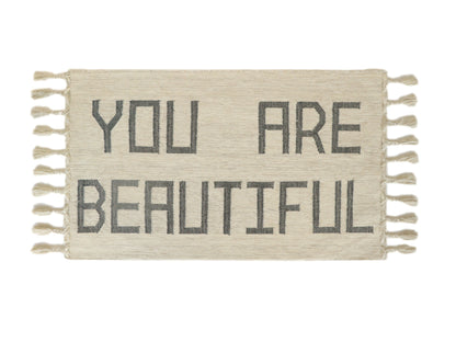 YOU ARE BEAUTIFUL Positive Affirmation Rug