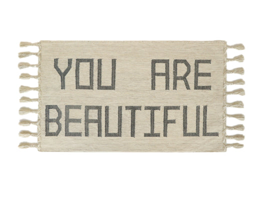 YOU ARE BEAUTIFUL Positive Affirmation Rug