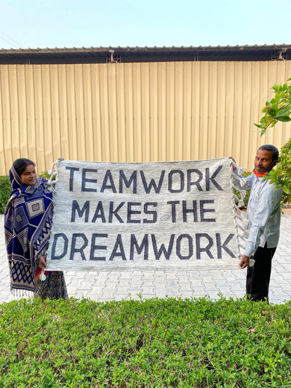 TEAMWORK MAKES THE DREAMWORK  - Wool - Displayed