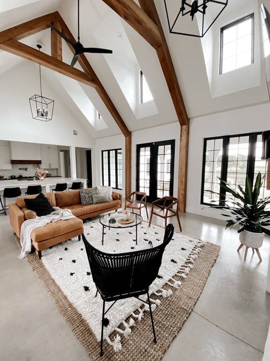 Berber Polka dot luxurious rug in living room
